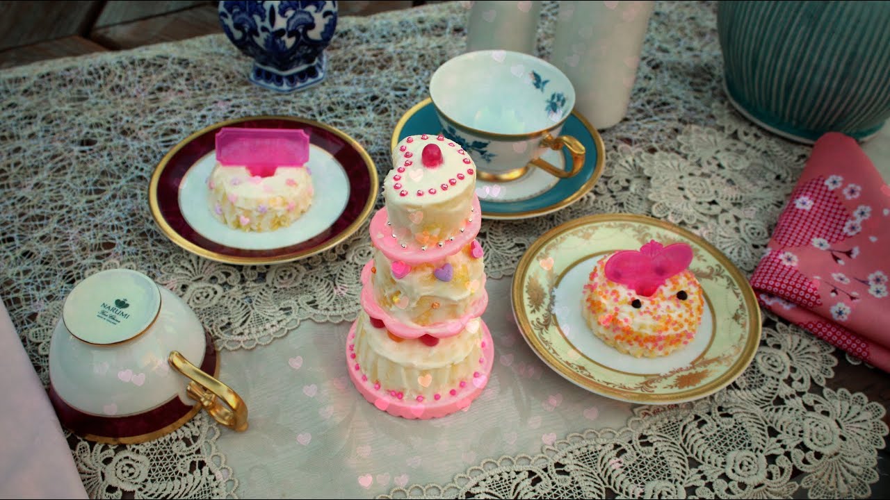 Petit Chá   , como Fazer Mini Bolo de 3 Andares . プチティーパーティー
