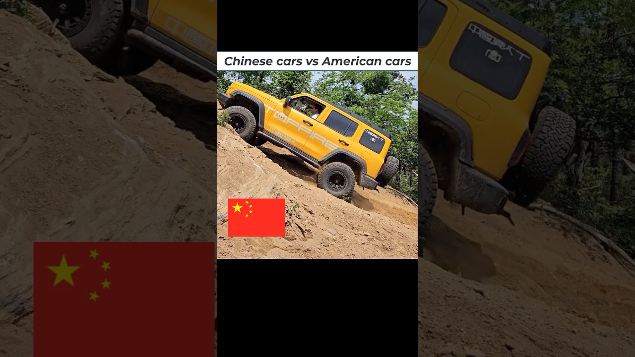 Chinese cars vs American cars | Tank 300 vs Jeep Wrangler #offroad #4x4 #shorts #tank300