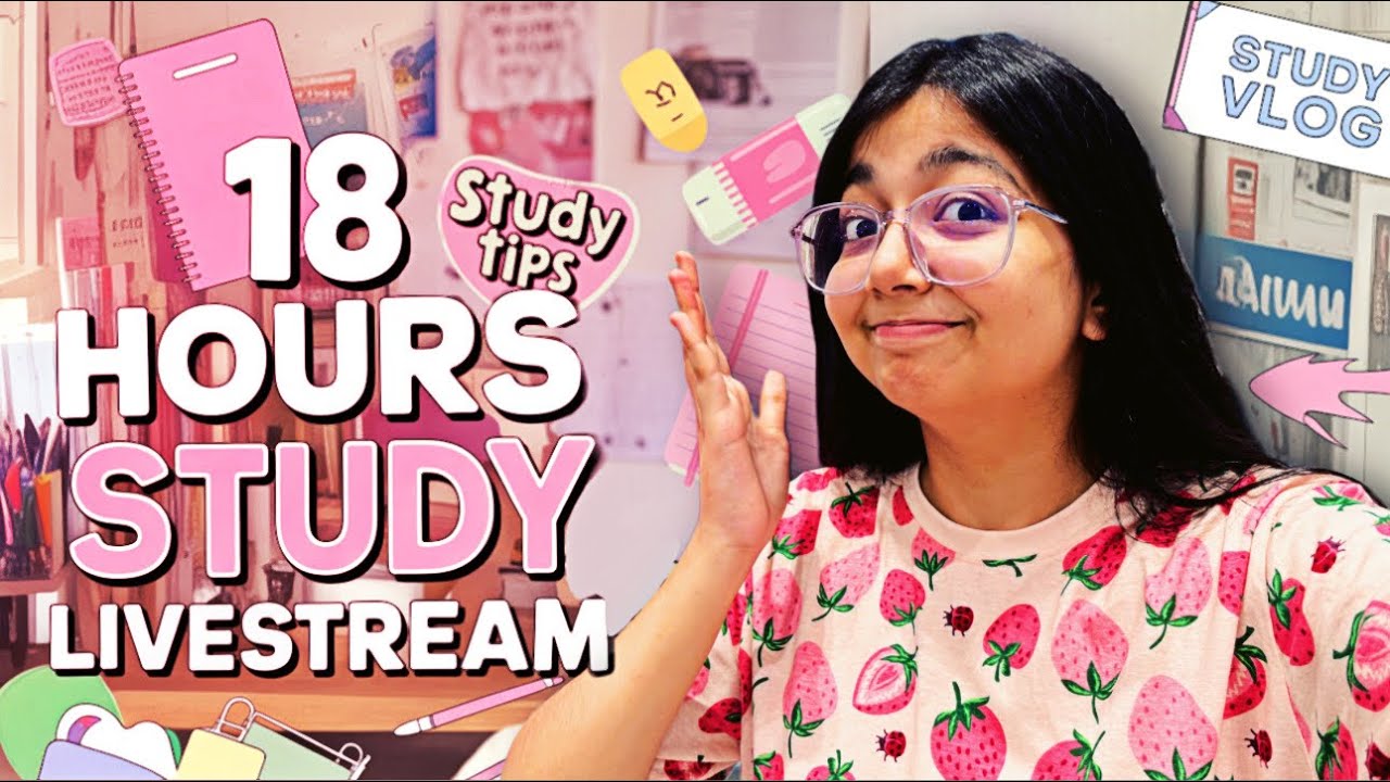 18 HOURS OF STUDY VLOG LIVE STREAM ON YOUTUBE 😱🫣 study Tips+Test update!