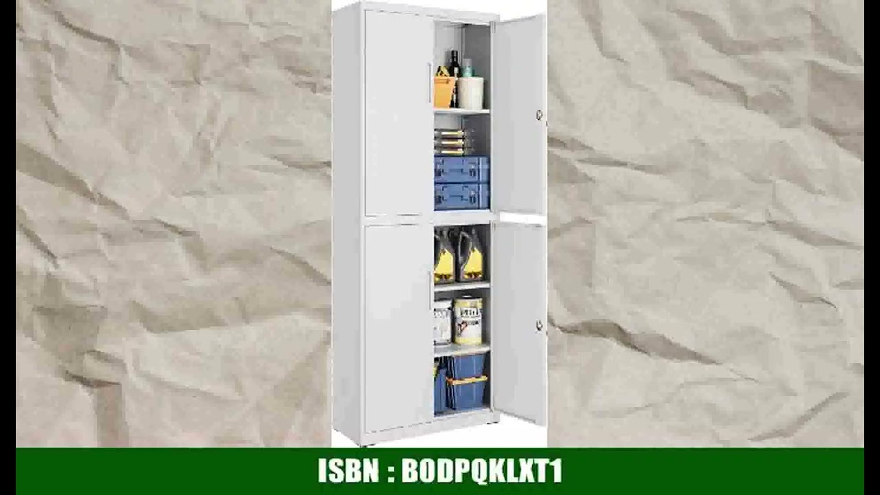 SONGMICS Aktenschrank, Mehrzweckschrank, BÃ¼roschrank, mit 4 TÃ¼ren und 5 Ebenen, 40 x 80 x 180