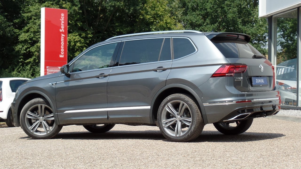 Volkswagen NEW Tiguan Allspace R-line 2018 Platinum Grey 19 inch Sebring walk around & inside detail