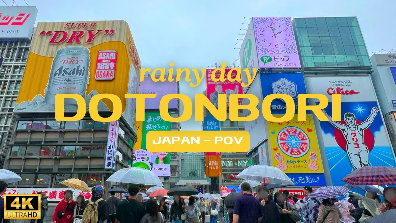 POV: Walking in Dotonbori, Japan on a Rainy Day