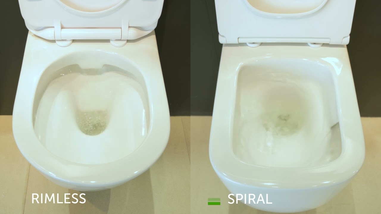 Rimless vs Spiral Flush