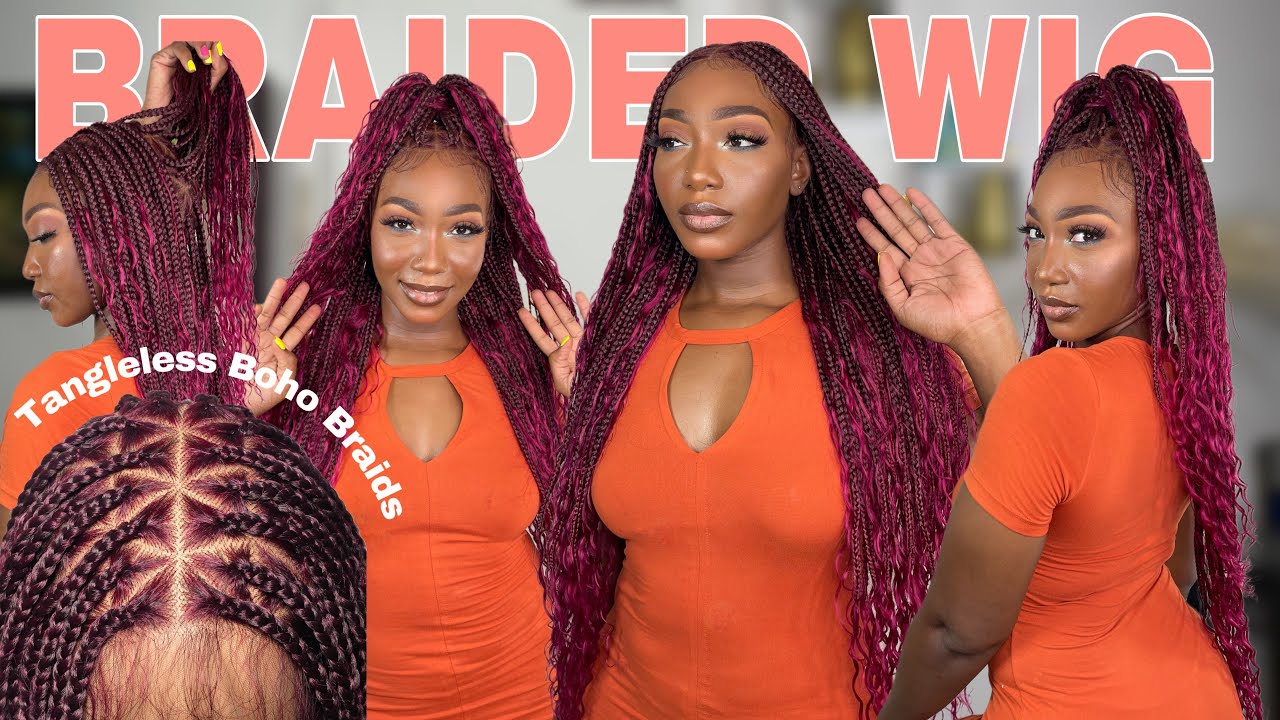 KNOTLESS! BEST AMAZON HUMAN HAIR BRAIDED WIG TANGLE-LESS FULL LACE CAP BOX BRAIDS ft. JALIZA HAIR