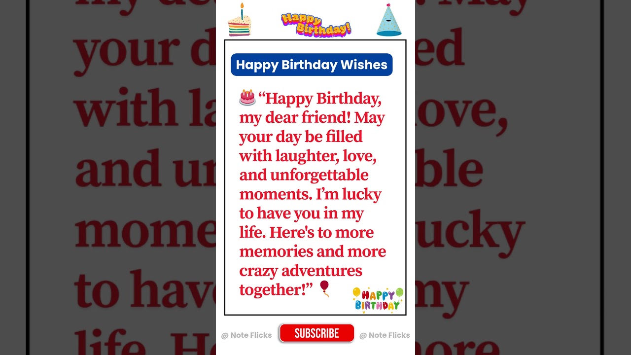 Happy Birthday Wishes | Happy Birthday Message | Happy Birthday Message to a Friend in English