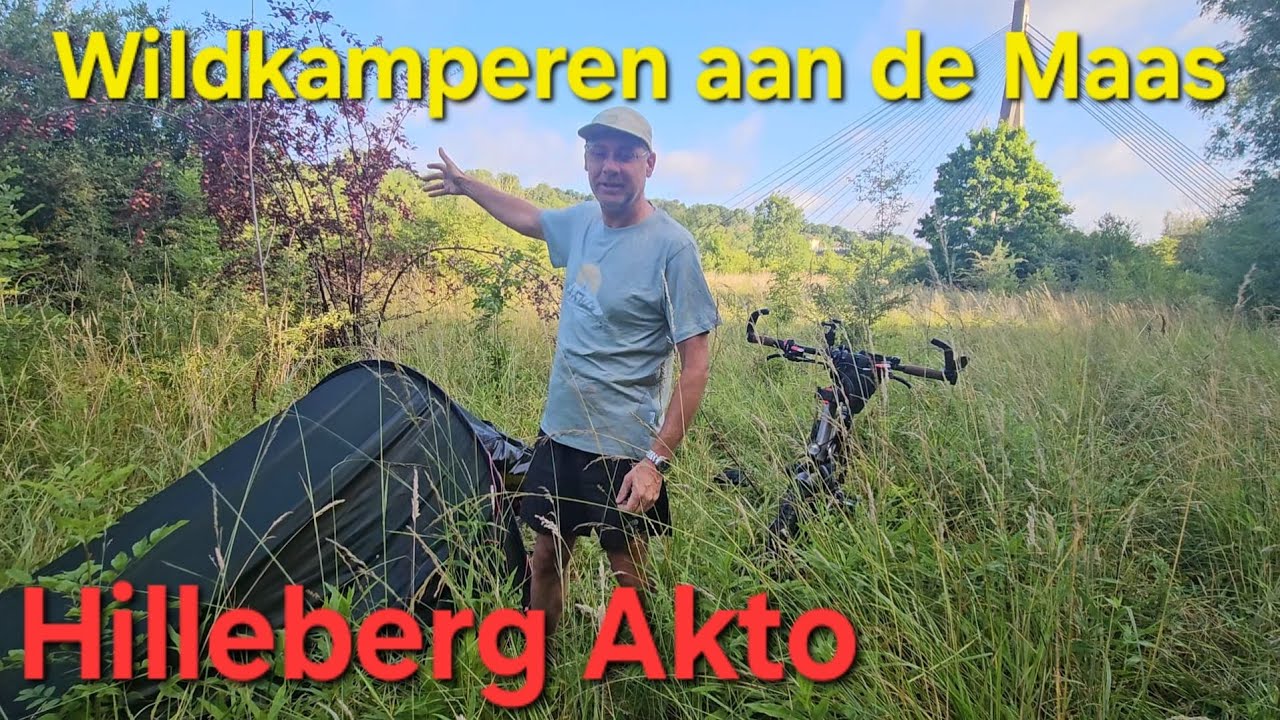 Wild Kamperen aan de Maas💥Santos Travelmaster💥Hilleberg Akto💥België duitsland💥Sluis van Ternaaien