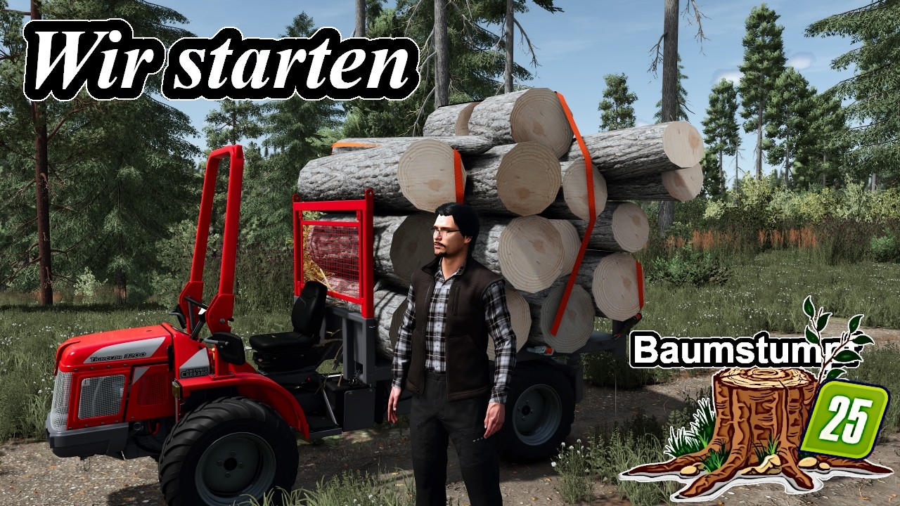 Mit nur eine Kettens&auml;ge im Wald beginnen wir LS25 Projekt Baumstumpf | FARMING SIMULATOR 25