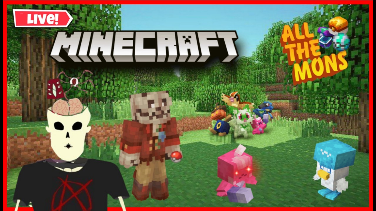 Stream de capturarlos a todos. All The Mons. Minecraft modded.
