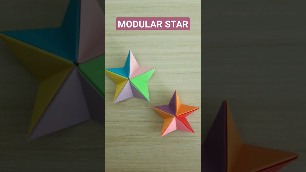 Origami Modular Star #shorts #origami #modular #star #papercraft #easy #diy