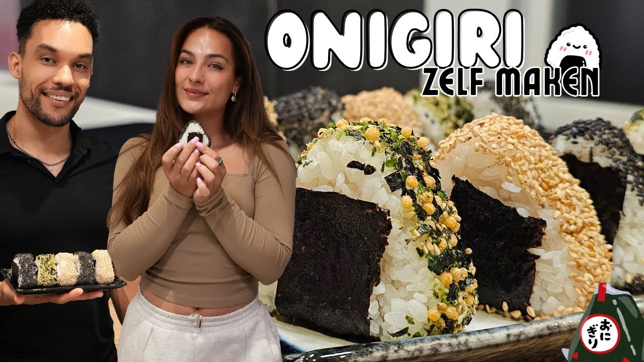 JE EIGEN JAPANSE ONIGIRI MAKEN🍙 | Koken met Nos & Jer 👩🏽‍🍳👨🏽‍🍳