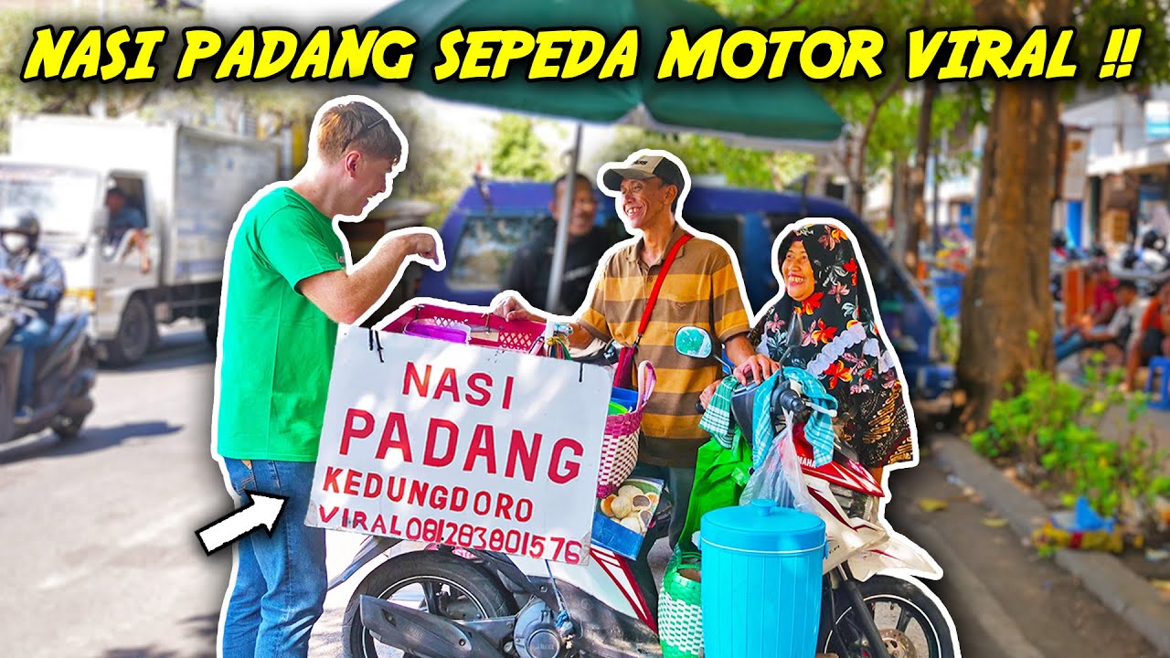 SERIUS NIH?! Baru Kali Ini Nemu Nasi Padang Di Atas Sepeda&nbsp;Motor!!