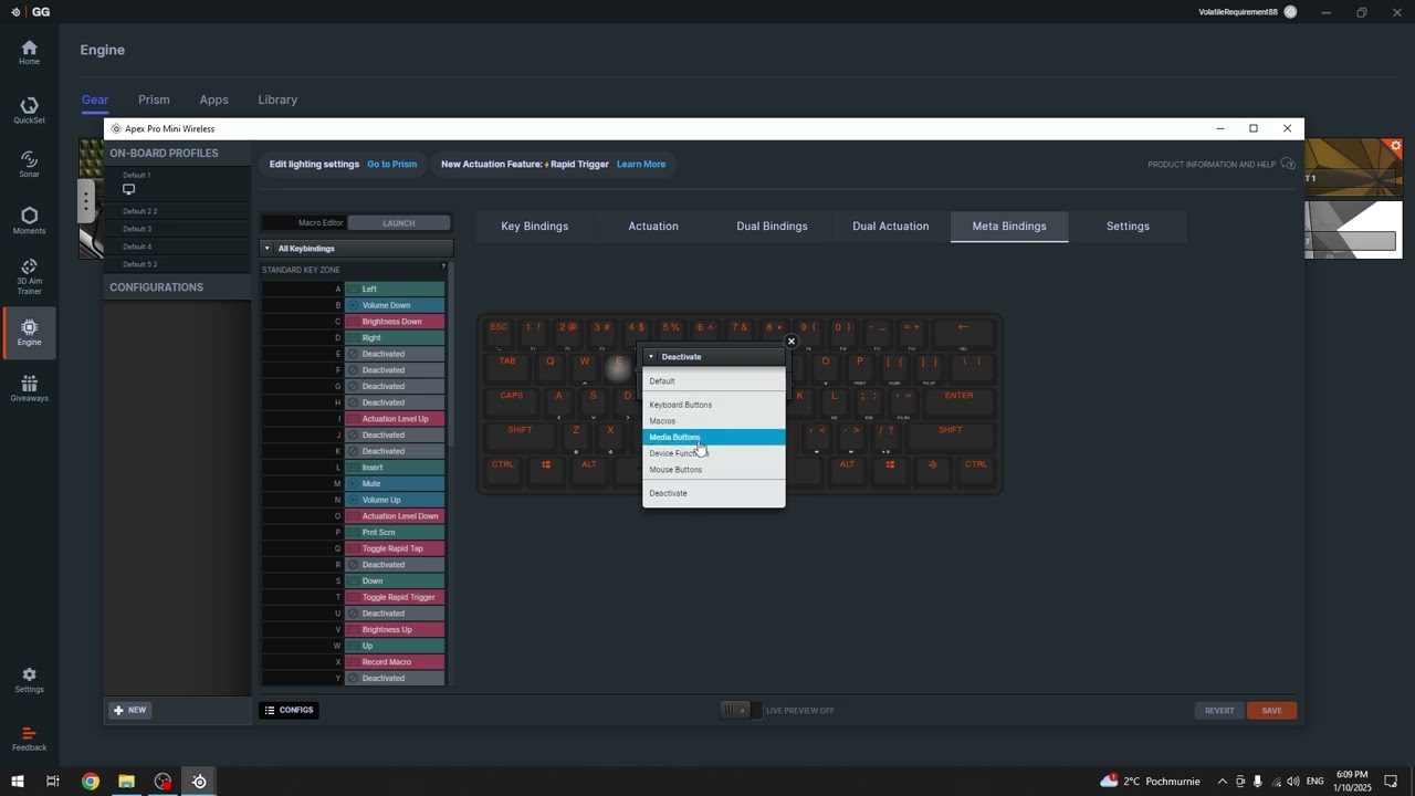 How to Change Meta Bindings in STEELSERIES Apex Pro Mini