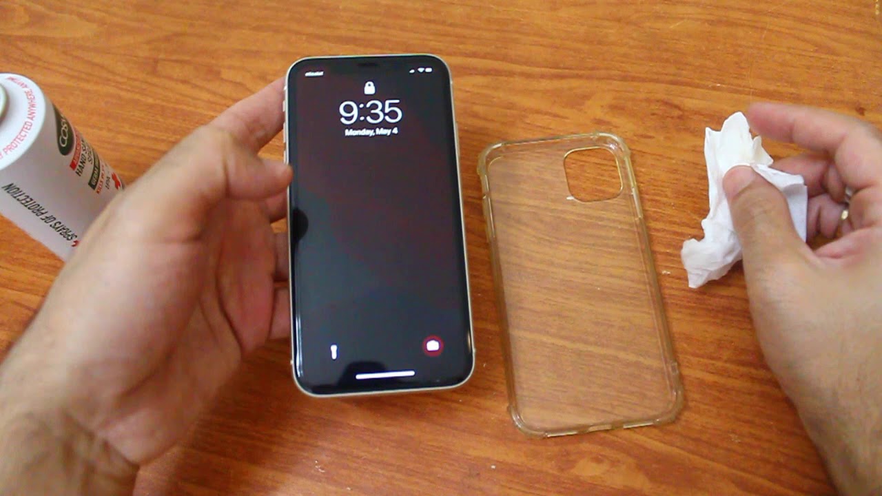How to sanitize iPhone 11 | Cleaning iPhone by sanitizer spray |  cleaning mobile | Apple iPhone 11