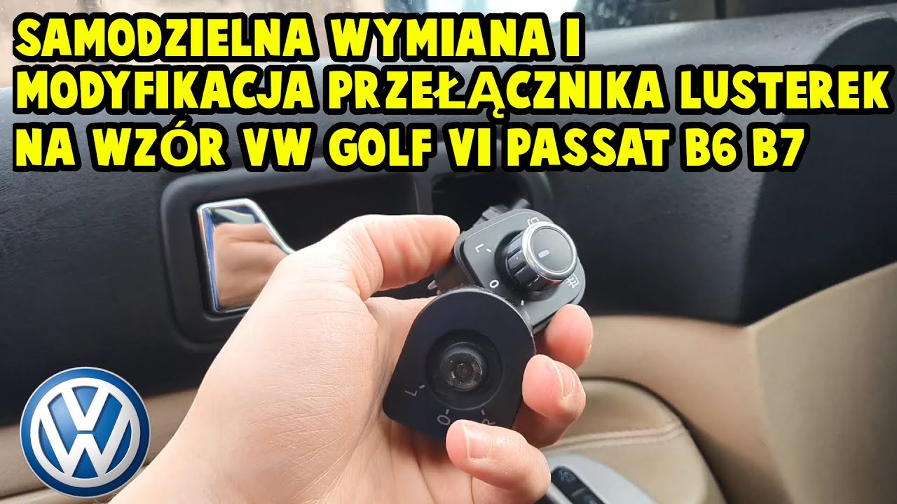 Wymiana demontaż i modyfikacja przełącznika lusterek Vw Golf IV/Bora/Passat B5/Octavia.