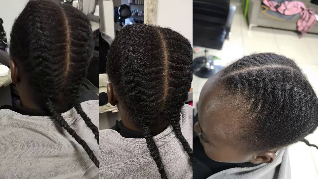 Tutorial | Needle & Thread Cornrows aka  Wool Stitch Braids with Marley Hair.