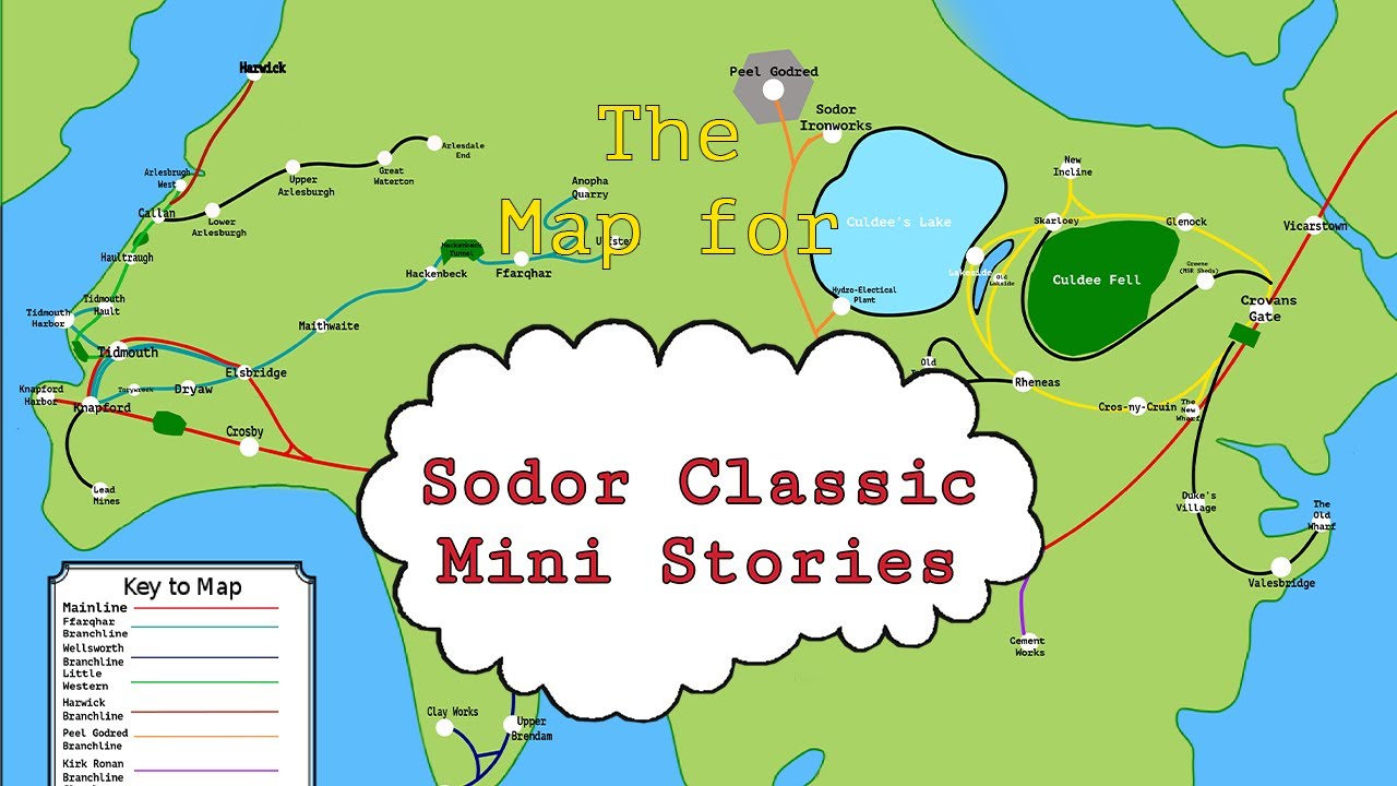 My Map of the Island of Sodor | Sodor Classic Mini Stories | A Map Explanation