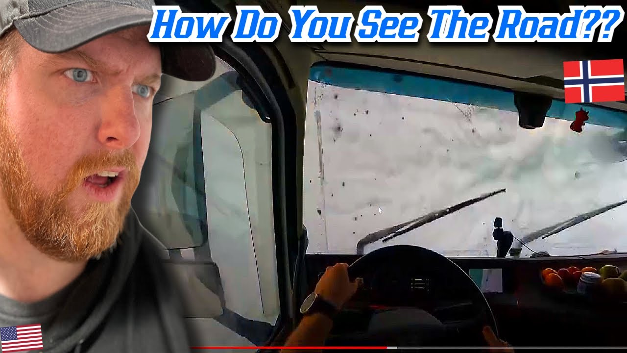 American Reacts to Why Trucking in Norway is Harder (POV Drive) - Volvo