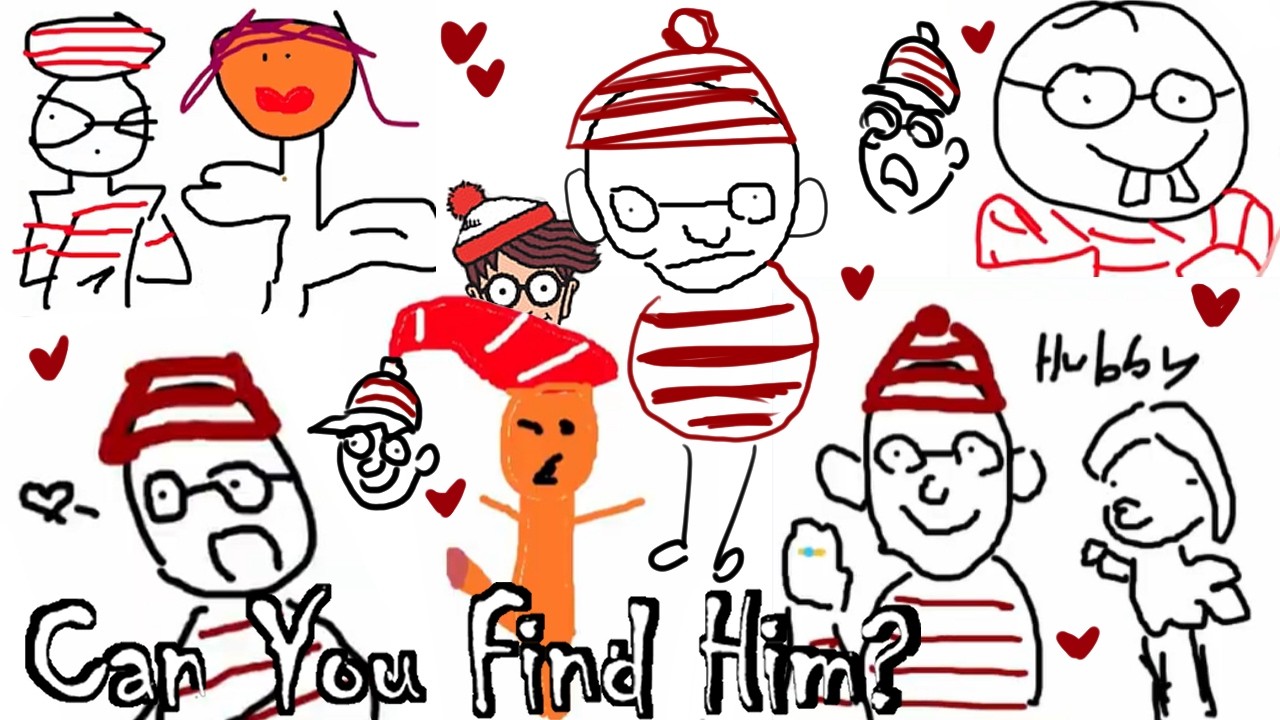 Gartic Phone - Where's Waldo... But he's EVERYWHERE