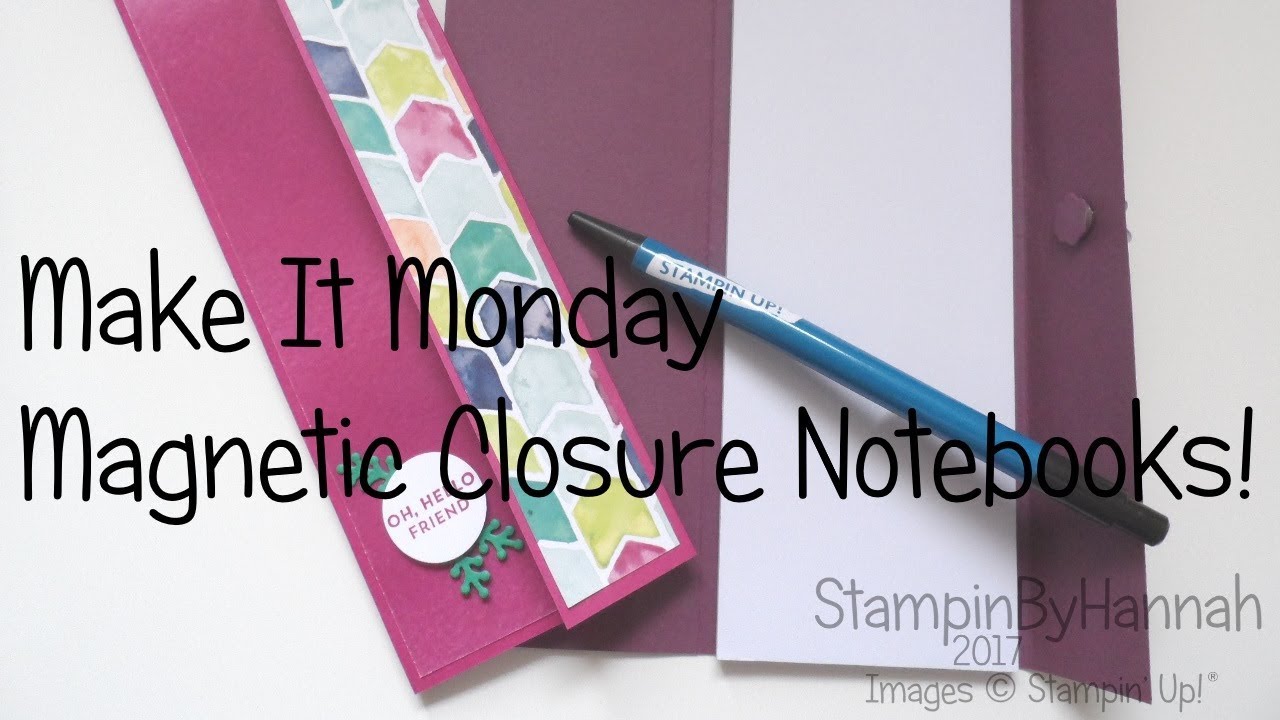 Make It Monday | Magnetic Closure Notebooks
