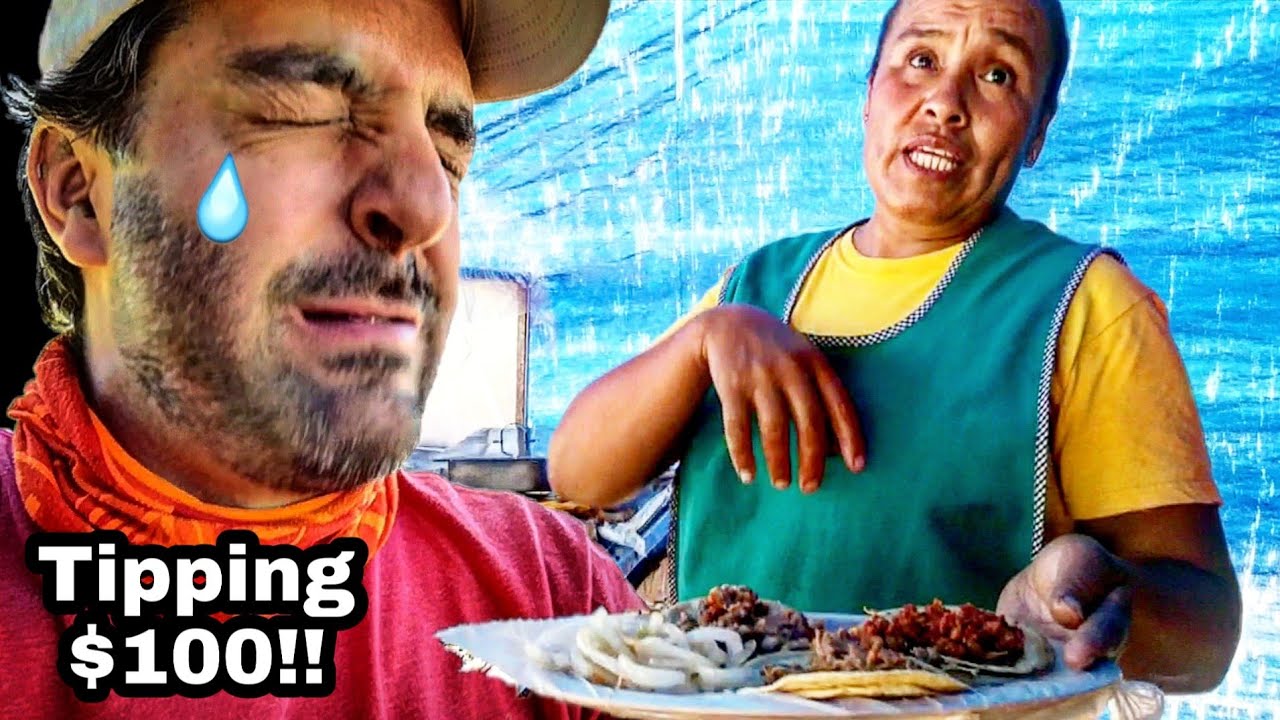 These TACOS Made Me CRY!! - INSANE Mexican Street Food TACOS - Fantastic Experience - Tipping $100
