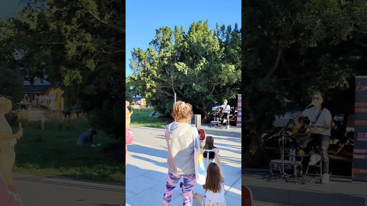 Promenade Swinemünde/Swinoujscie Straßenmusik, Besuch der Konditorei in der Stadt