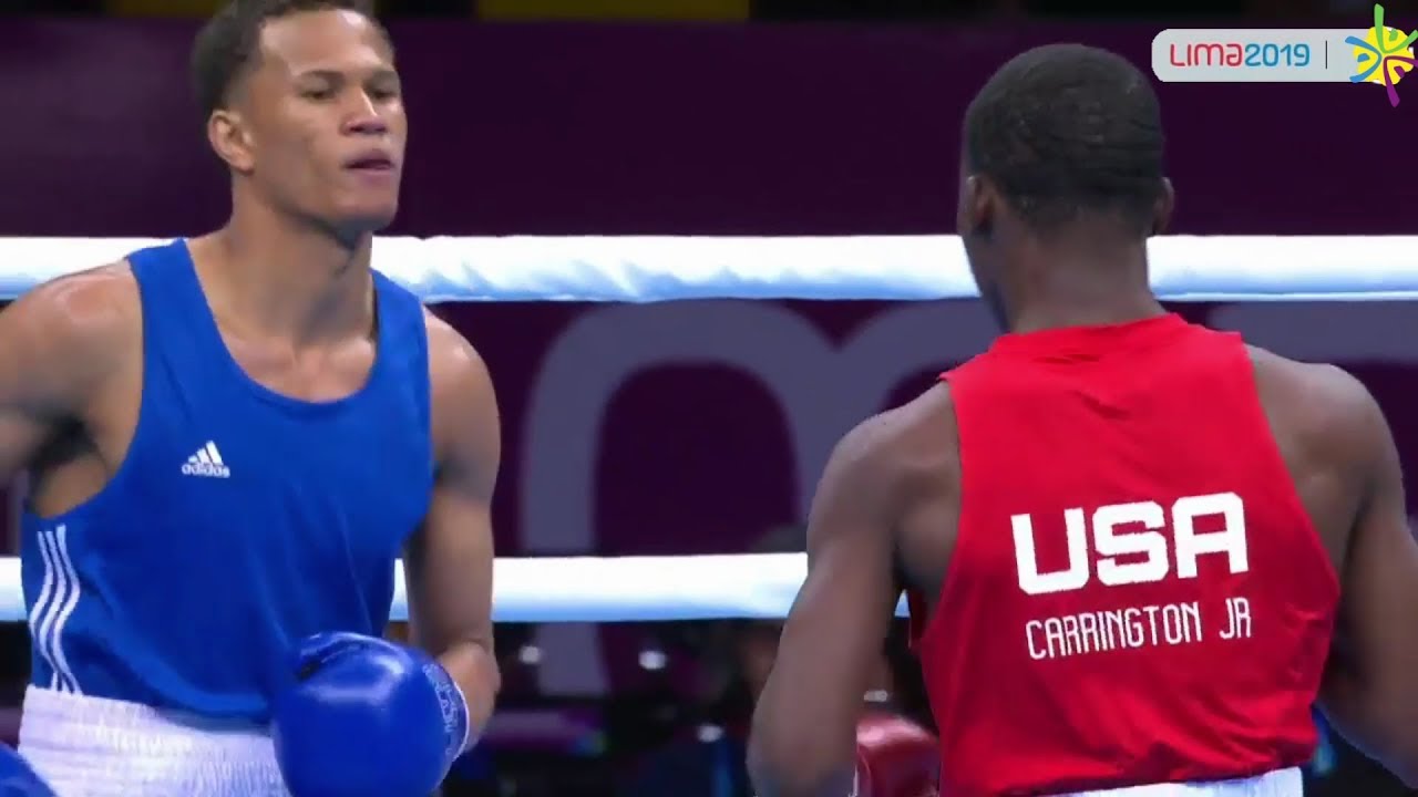 (60kg) CARRINGTON JR Bruce (USA) vs DE LOS SANTOS NUÑEZ Leonel (DOM) PanAmerican Games Lima 2019