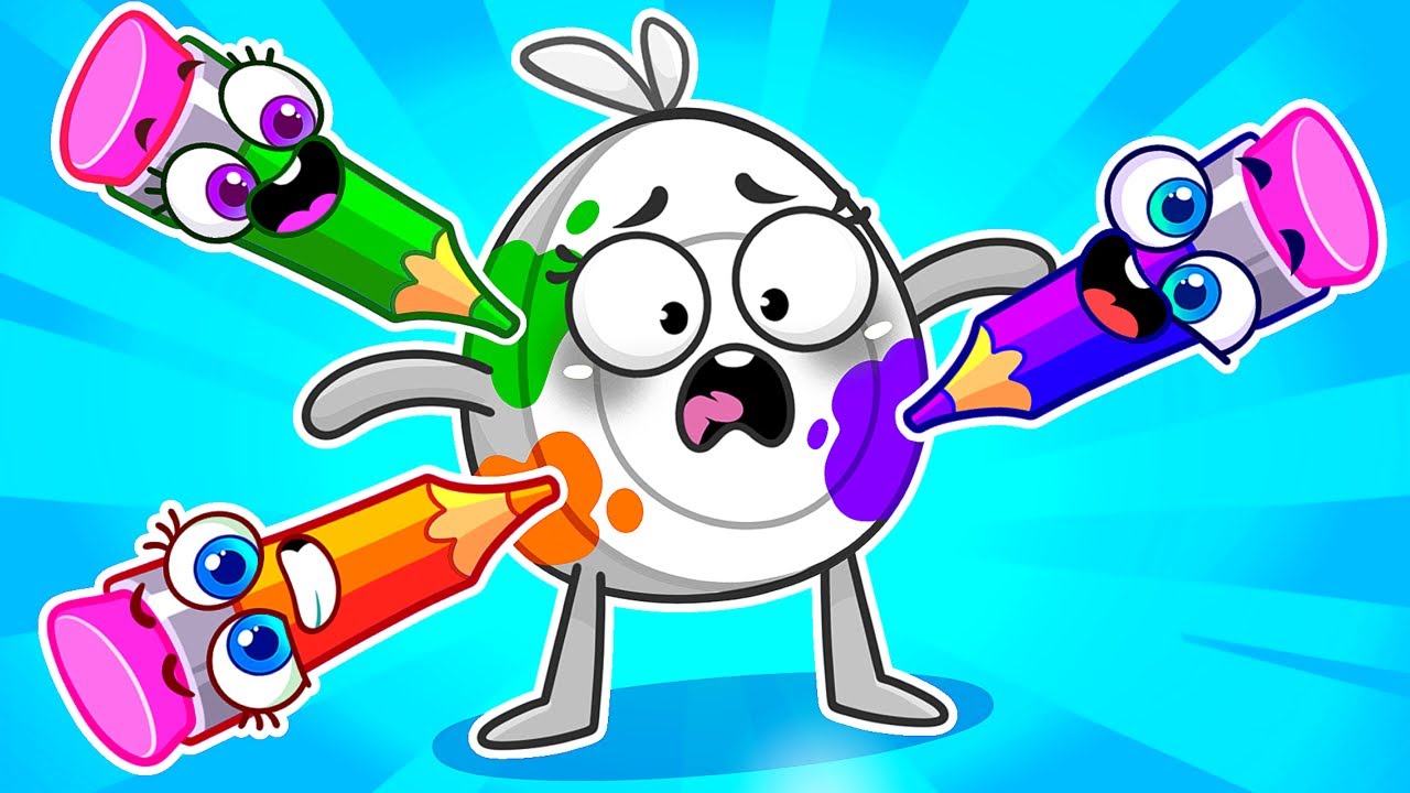 ✨🐣 Cinco Lápis Engraçados e Mais Desenhos Animados Coloridos | Pit e Penny Portuguê
