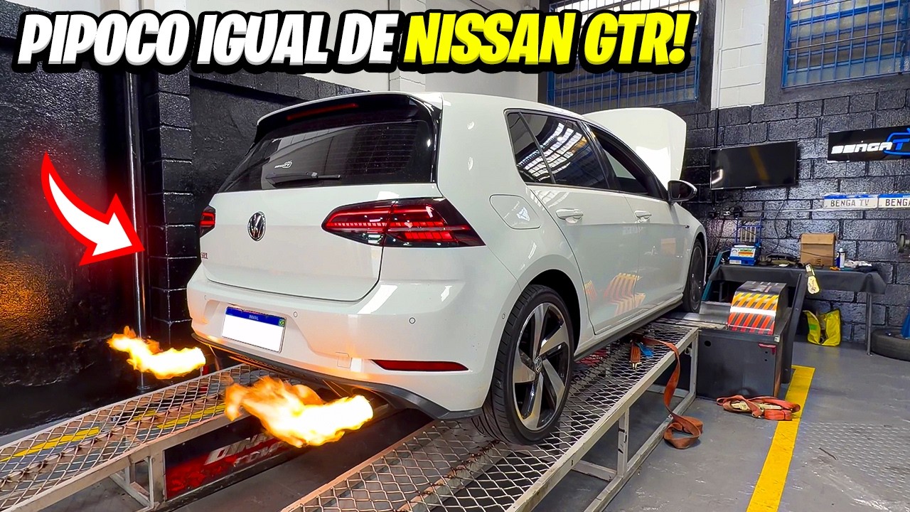 FIZ UM STG2 ABUSADO NO MEU GOLF GTI E ELE SOLTOU UM FOGO QUE NUNCA VI!