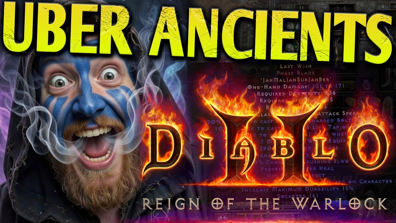 Godly Frenzy Barb vs UBER ANCIENTS (New RotW Content) Diablo 2 Resurrected