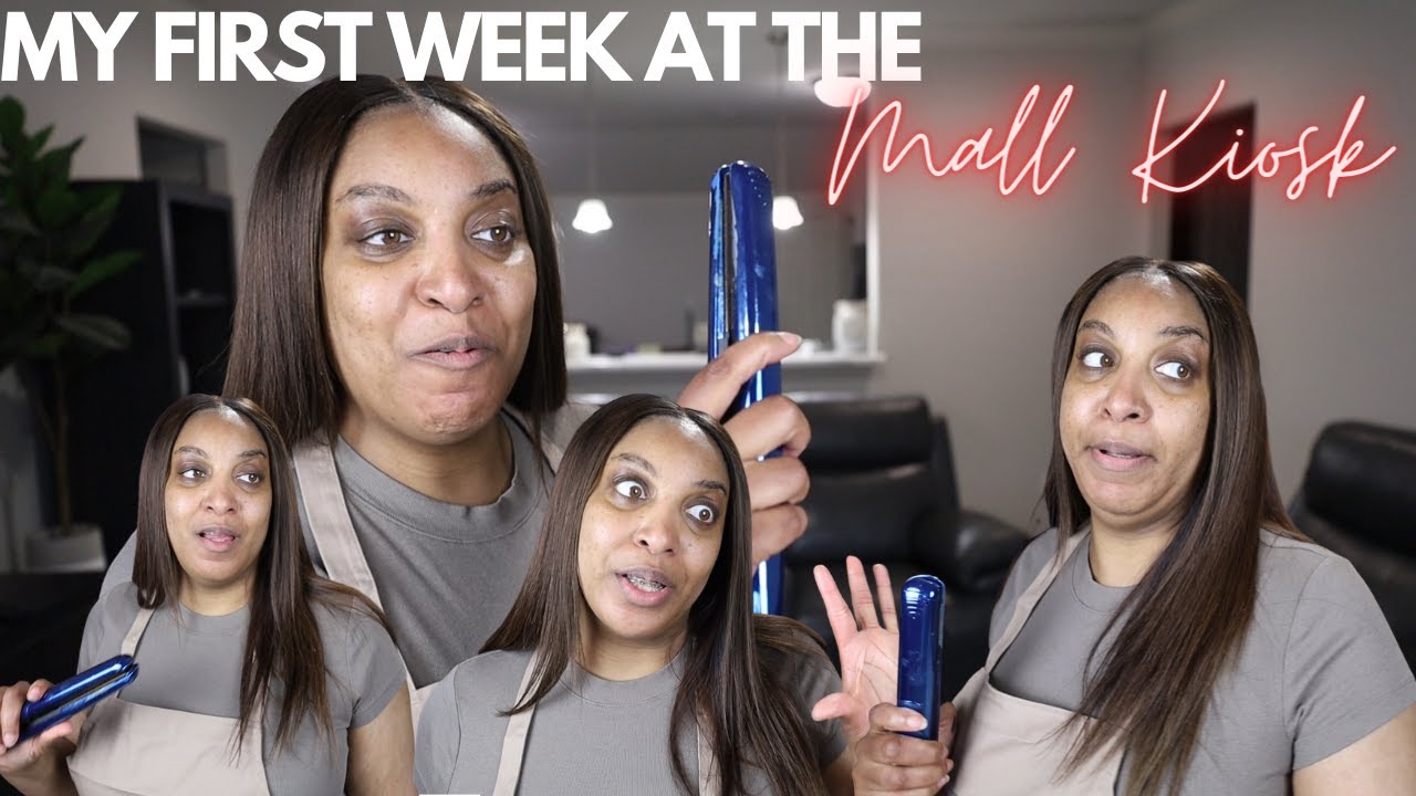 MY FIRST WEEK AT THE MALL KIOSK, selling flat irons