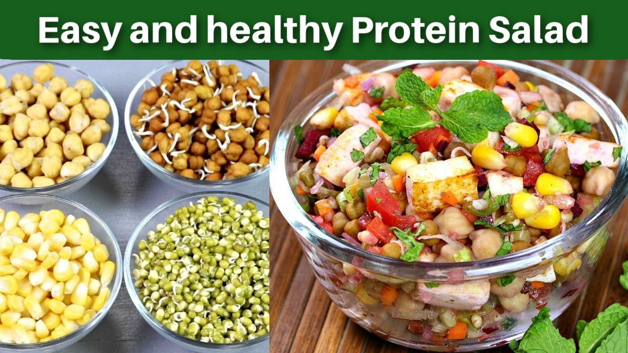 प्रोटीन सलाद | Protein Salad | Healthy Salad Recipe | Sprouts Salad Recipe | KabitasKitchen