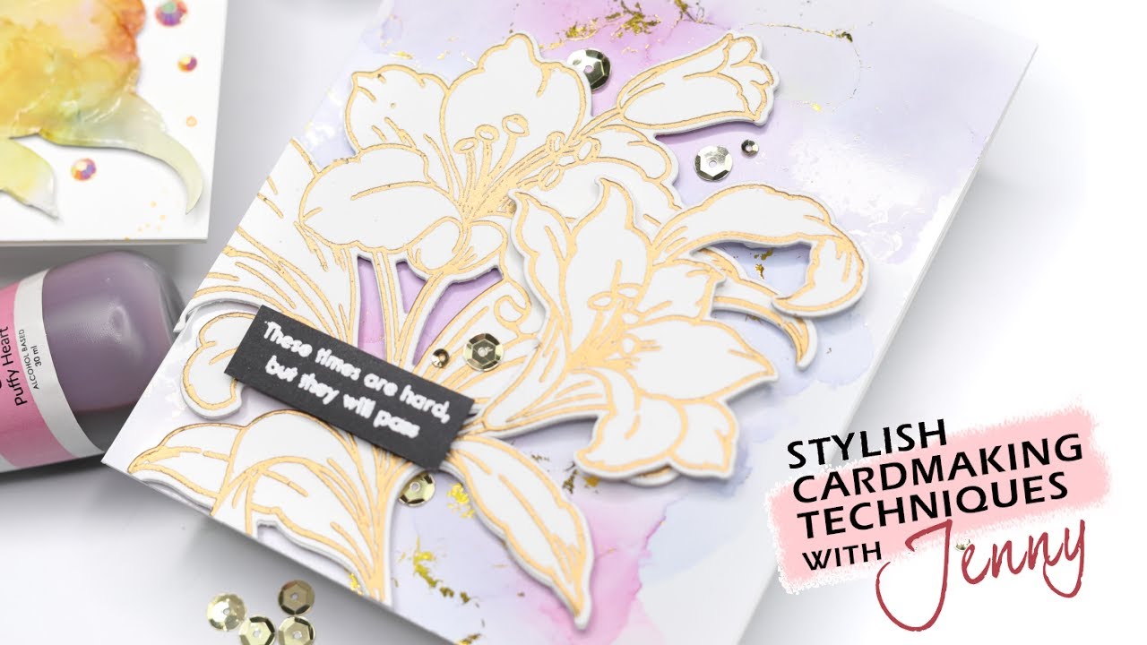 Altenew Craft Your Life Project Kit Feathered Lilies | Stylish Cardmaking Techniques with Jenny