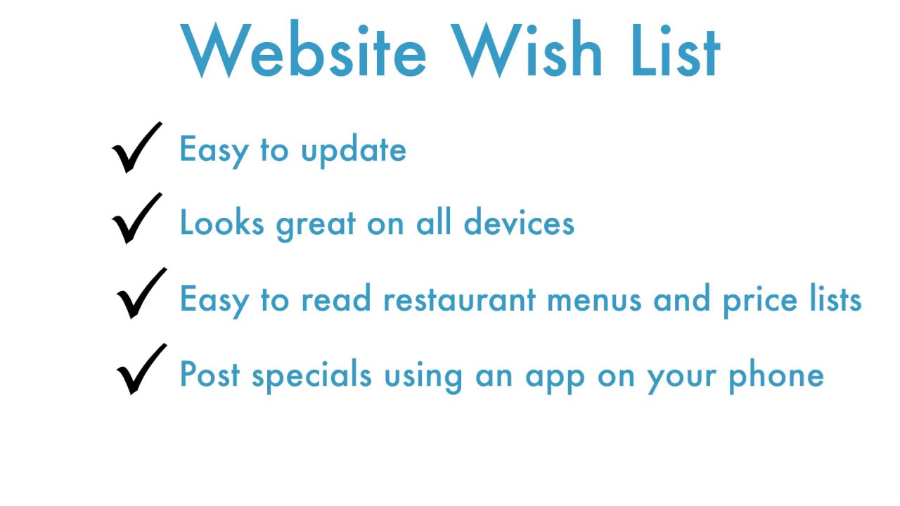 Website Wishes List