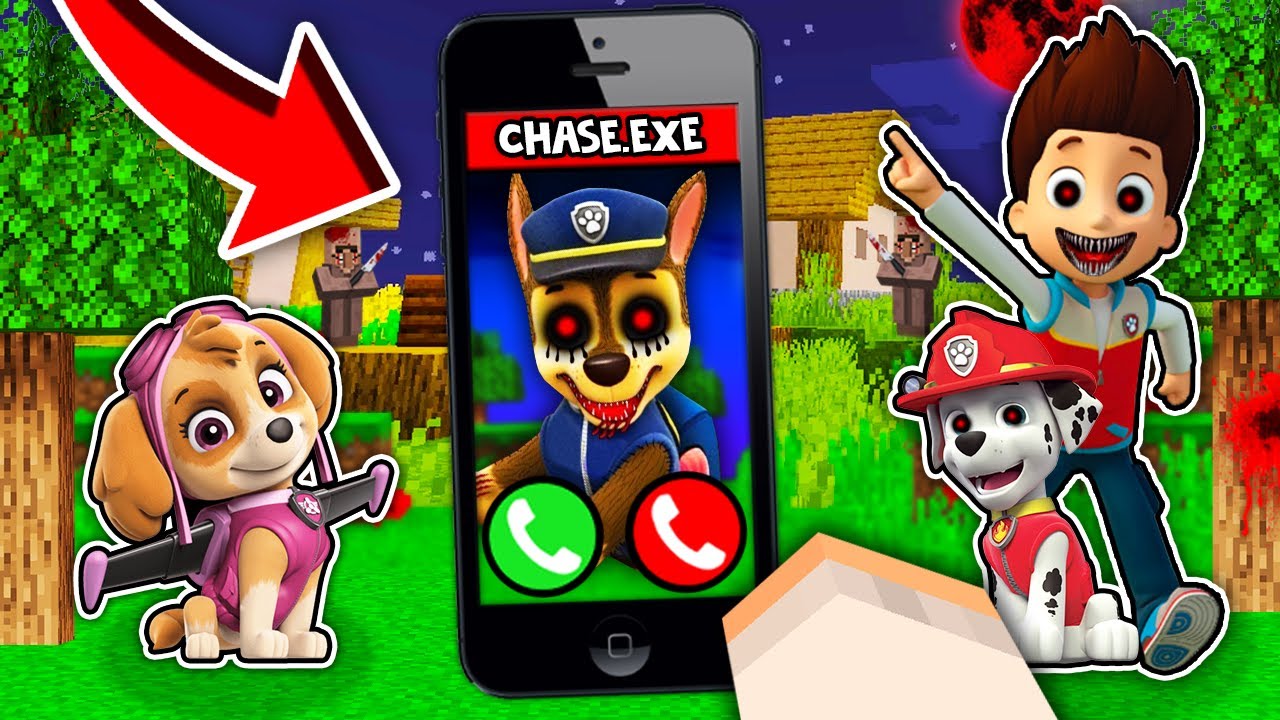 NIE ODBIERAJ TELEFONU OD CHASE.EXE O 3:00 W MINECRAFT?! GPLAY & LUMI