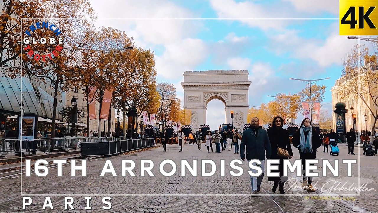PARIS 16th ARRONDISSEMENT 🇫🇷Champs Elysées - Avenue Foch 4K Wealthy Street Walking tour