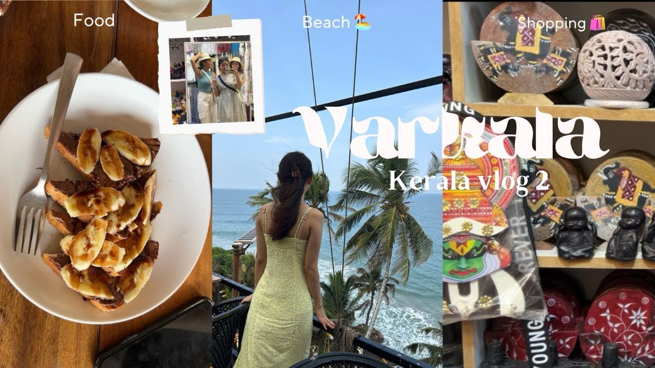 Varkala Vlog | eating and exploring the place | shopping haul | mukbang