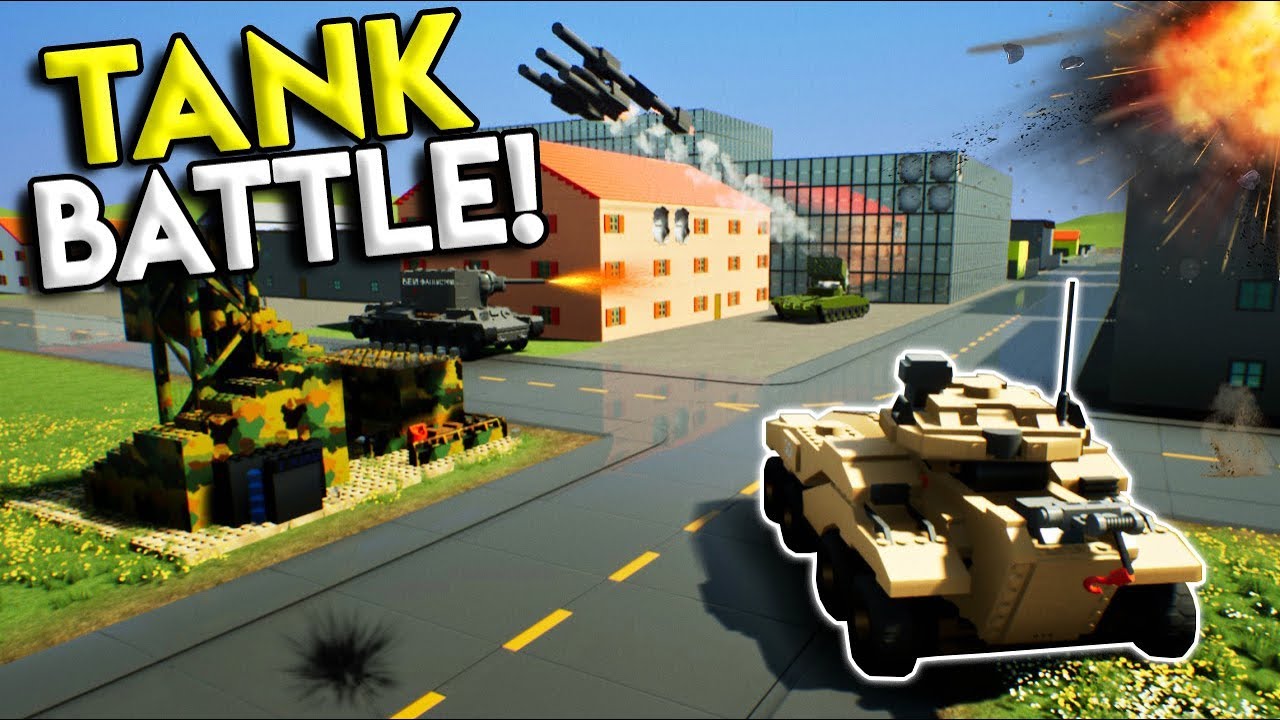 LEGO TANK BATTLE & BASE DEFENSE! -  Brick Rigs Multiplayer Challenge Gameplay - Lego Military