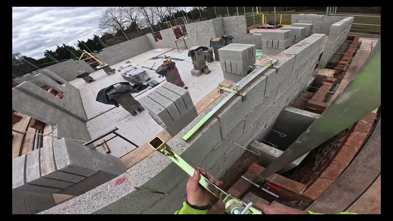 Internal Profile Setup #bricklayer #constructionchannel #bricklaying #satisfying #asmr #building