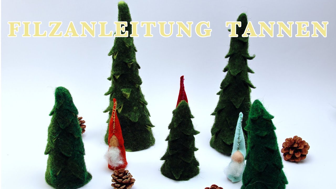 Filzen mit Kindern - Tannenbaum filzen - felting