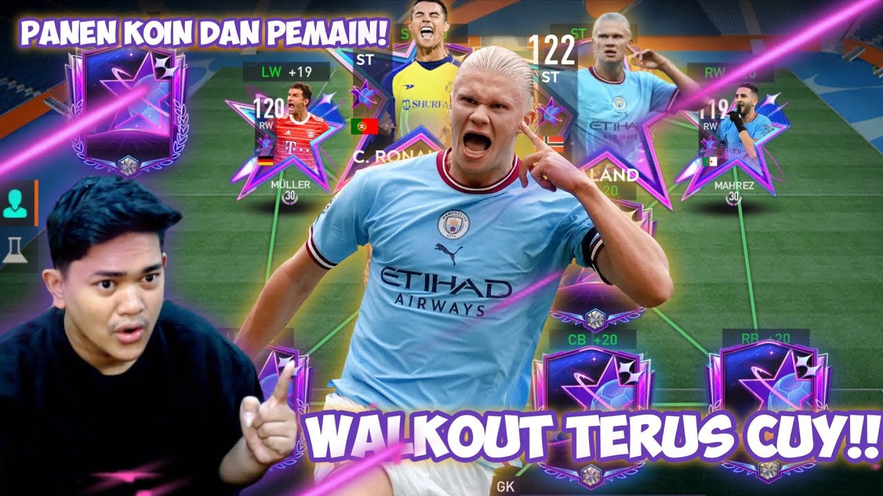 AKU TOP UP 2 JUTA BUAT RONALDO DAN HAALAND RETRO STARS OVR 117 -Open Pack 20x I Fifa Mobile 23
