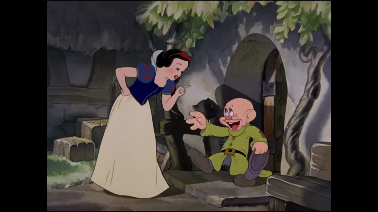 All Snow White and Dopey Interactions | Snow White and the Seven Dwarfs (1937)