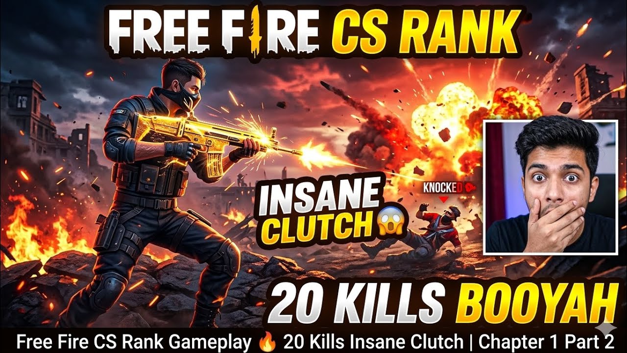 Free Fire CS Rank Gameplay Chapter 1 Part 2 | Insane Kills & Last Zone Fight