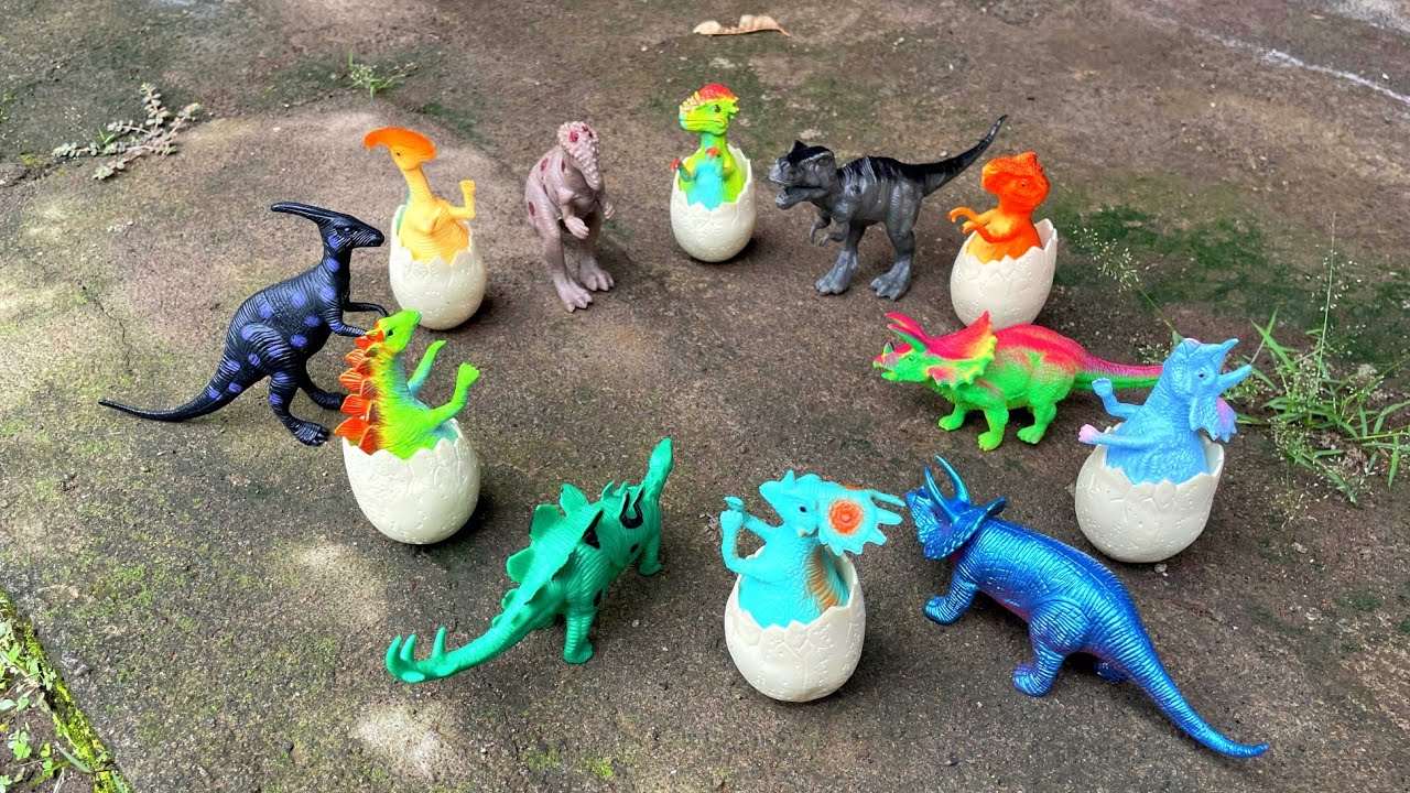 PARASAUROLOPUS, TYREX, TRICERATOP, STEGOSAURUS. Semuanya ditemukan bersama telurnya.