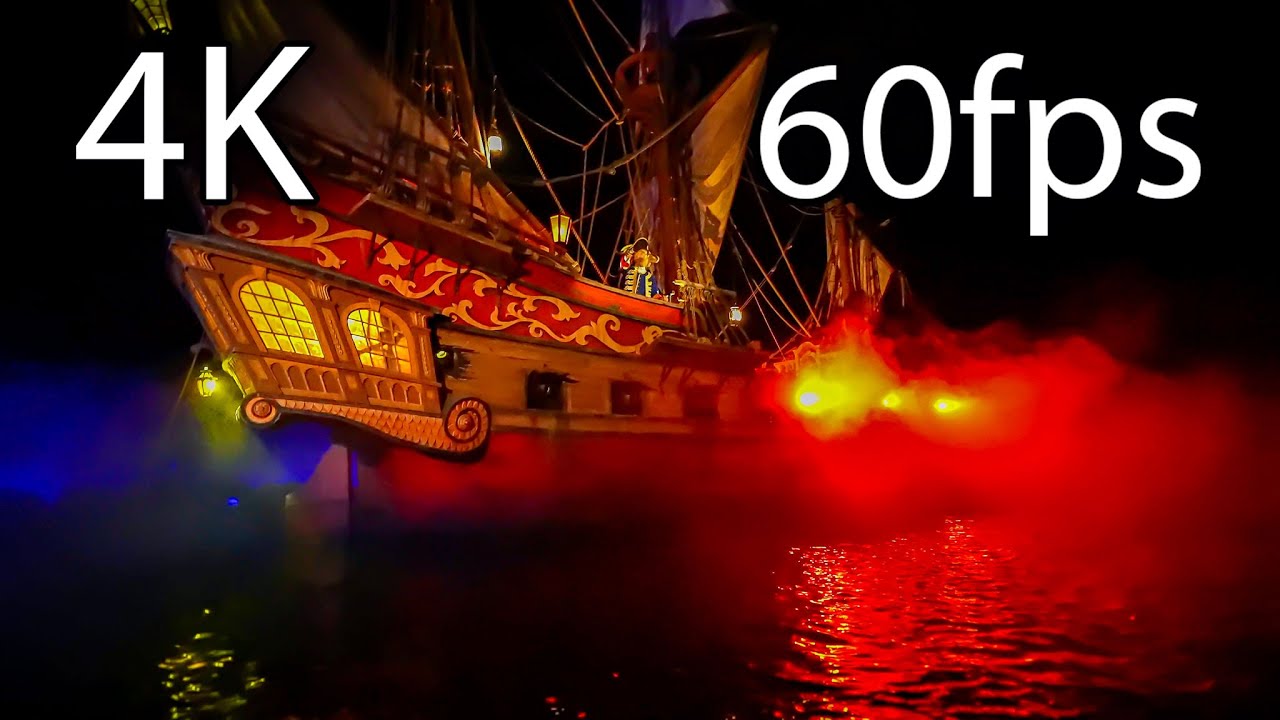 Pirates of the Caribbean front seat on-ride 4K POV @60fps Walt Disney's Magic Kingdom