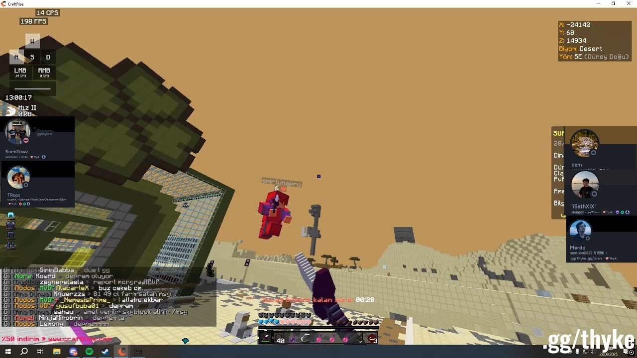 Açık Alan PvP // (Hile Doğrama) Pvp - Craftrise Survival Ametist#thyke