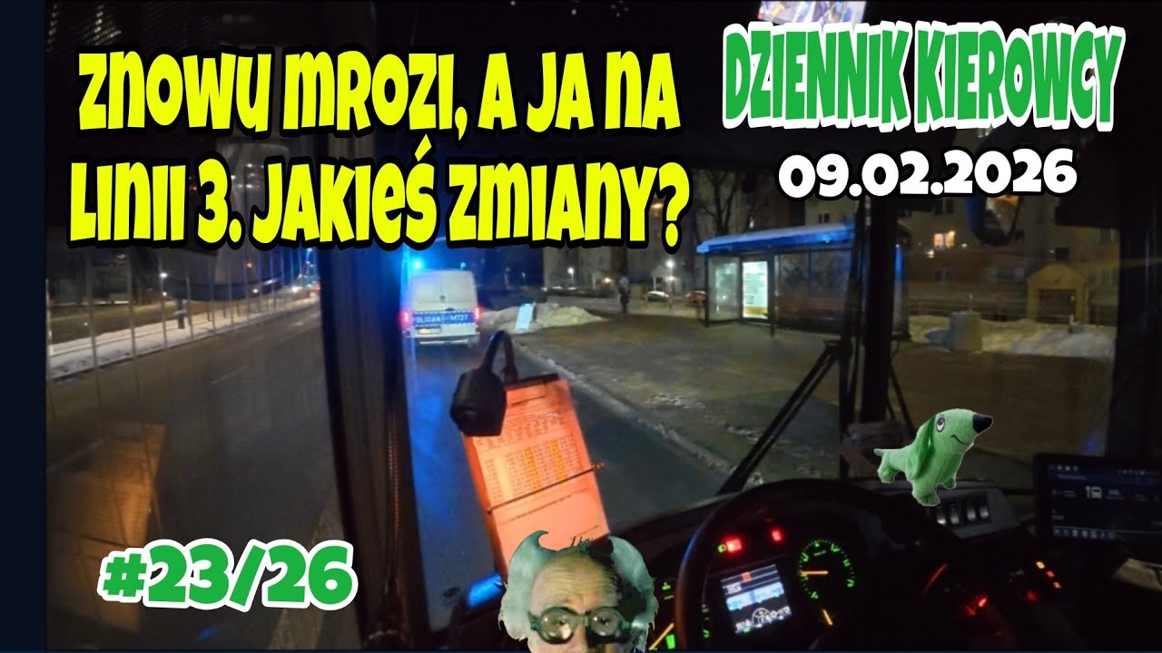 09.02.2026 ZNOWU MROZI,❄️❄️❄️A JA NA LINII 3... COŚ SIĘ  ZMIENIŁO?? 🚌🚌🚌