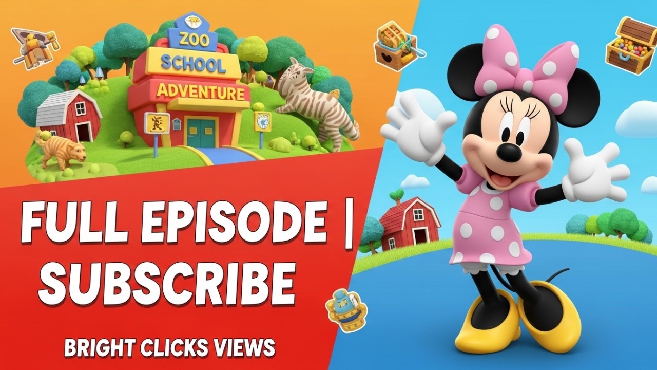 54 MINUTES Magical School Trip Adventure 🌈 | Zoo, Farm & Hidden Treasure Hunt | Kids 3D Cartoon