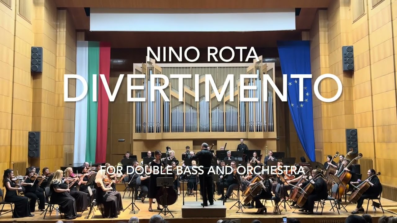 Kalina Andreeva - Nino Rota Divertimento Concertante for Double bass and Orchestra 