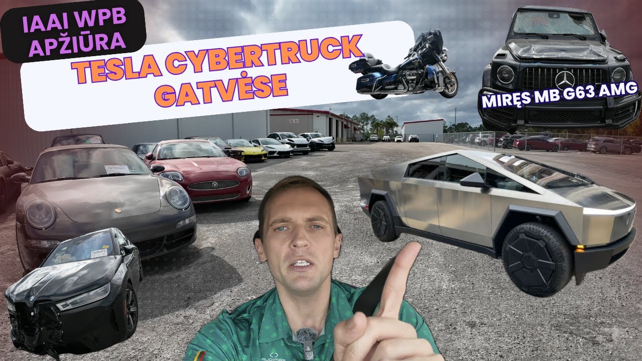 Aptikau TESLA CYBERTRUCK ! IAAI Aukciono apziura : Tesla , BMW, Porsche, AUDI iiiirrr daug kitu ! :)