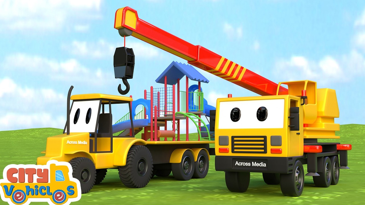 Construction Vehicle Rescue Adventures &mdash; Bulldozer, Mixer Truck & Tractor for Kids.